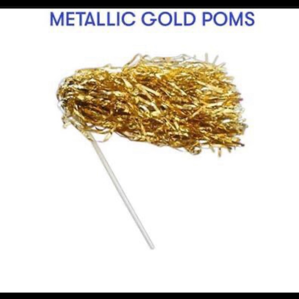 150 Metallic Gold Pom Poms